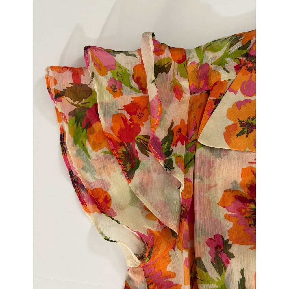 NWT Misa Los Angeles Floral Viola Dress | Palmarei Blooms | Chiffon | Size Small - Picture 5 of 7